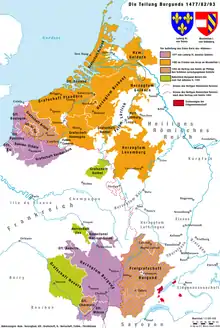 Die Aufteilung Burgunds zwischen Frankreich und Habsburg in den Jahren 1477, 1482 und 1493