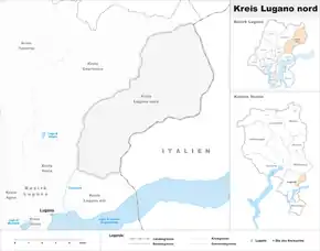 Karte von Lugano Nord