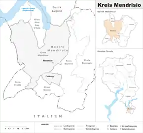 Karte von Mendrisio