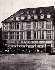 Kaufhaus Hermann Tietz in Weimar am Markt um 1906