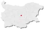 Karte von Bulgarien, Position von Kasanlak hervorgehoben