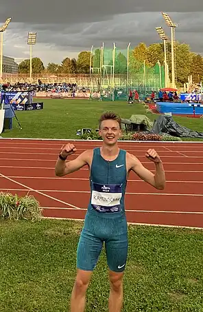 Kevin Kamenschak after his 3000m in Zagreb