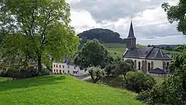 Blick auf die Filialkirche St. Lambertus