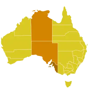 Karte der Kirchenprovinz Adelaide