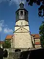 Blick von der Kleinen Steuer zur Mauritiuskirche.