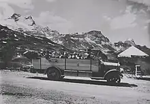 Postauto Car Alpin mit Tüscher Aufbau von 1922