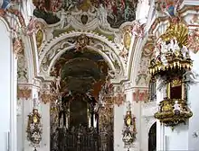 Barocker Chorbogen in der Klosterkirche Einsiedeln