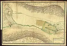 Itzelberg im Seenatlas von J. A. Riediger 1737/38