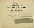 Mappe für zwei Katastralgemeinden: Gemeinde Kloster, Katastralgemeinden Rettenbach und Klosterwinkel