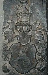 Wappen auf Grabstein in Norwegen