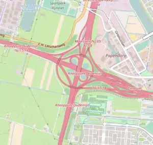 Übersichtskarte Knooppunt Oudenrijn