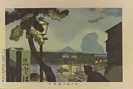 Abendlicher Fuji, von der Edo-Brücke, 1879