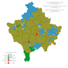 Bevölkerungsverteilung im Kosovo als Teilrepublik Serbiens 1981