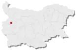 Karte von Bulgarien, Position von Kostinbrod hervorgehoben