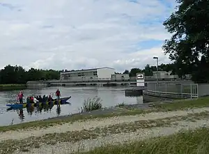 Kraftwerk Donauwörth mit Bootsschleuse