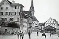 Blick über das Stadthausquai zum Kornhaus,1880