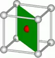 {110}-Gleitebene in einem kubisch-raumzentrierten Gitter