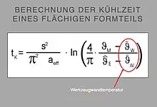 Kühlzeitberechnungsformel