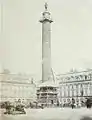 Die Pariser Vendôme-Säule vor ihrem Sturz.