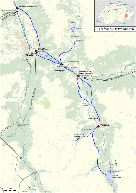 Anlageschema Kraftwerke Mittelbünden