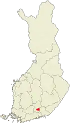 Lage von Lahti in Finnland