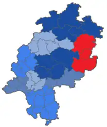 Lage des Landgerichtsbezirks Fulda in Hessen