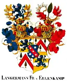 Wappen der Freiherren von Langermann und Erlenkamp (1776)