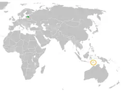 Lage von Lettland und Osttimor