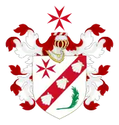 Großes Wappen der Familie Le Tanneux von Saint Paul