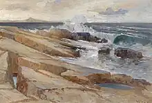 Küstenlandschaft bei Ragusa, um 1914