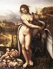 Leda und der Schwan, Kopie von Cesare da Sesto, 1515–1520. Öl auf Leinwand, Wilton House, England