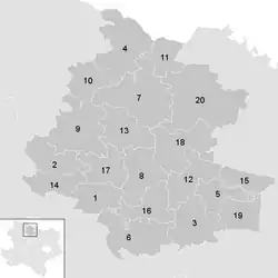 Lage der Gemeinde Bezirk Horn   im Bezirk Horn (anklickbare Karte)