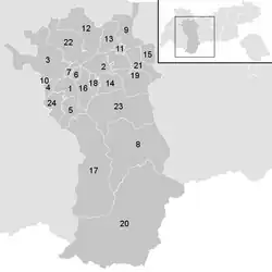 Lage der Gemeinde Bezirk Imst   im Bezirk Imst (anklickbare Karte)