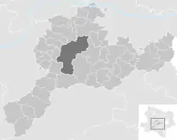 Lage der Gemeinde Bezirk St. Pölten-Land   im Bezirk St. Pölten-Land (anklickbare Karte)