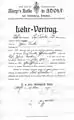 Lehrvertrag aus dem Jahr 1909 Fa. Meyr’s Neffe