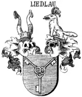 Wappen der Freiherrn von Liedlau bei Siebmacher und Blážek