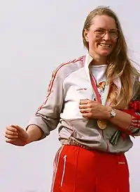 Linda Thom bei den Olympischen Spielen 1984