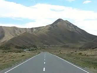 SH 8 Richtung Lindis Pass