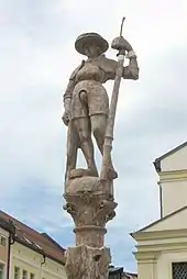 Der Wappner auf dem Lindlbrunnen in Traunstein