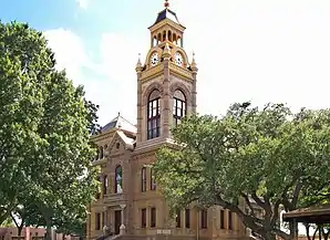 Das Llano County Courthouse in Llano, gelistet im NRHP mit der Nr. 77001459