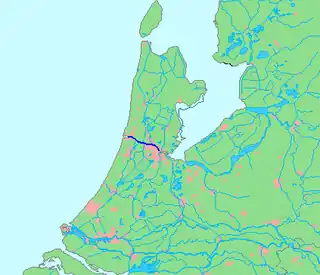 Lage des Nordseekanals in den Niederlanden