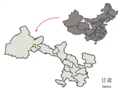 Lage von Jiayuguan in der Provinz Gansu