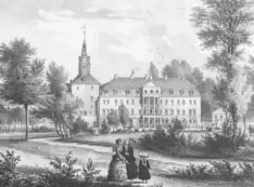 Schloss und Kirche Lockwitz (1856)