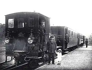 Lok Klingbach 1903 auf der Bahnstrecke