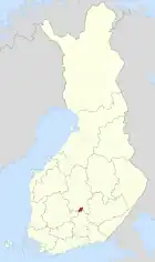 Lage von Luhanka in Finnland