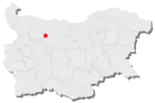 Karte von Bulgarien, Position von Lokowit hervorgehoben