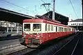 Triebwagen der Baureihe Z 7100 an den östlichen Stumpfgleisen, 1984