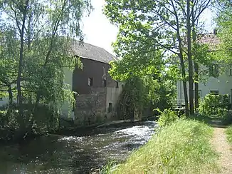 links die Deutsche Mühle, rechts die Niederländische Mühle