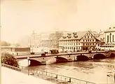 Münsterbrücke mit Pferdetram, um 1896