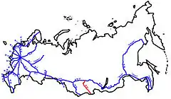 R257 im Fernstraßennetz Russlands